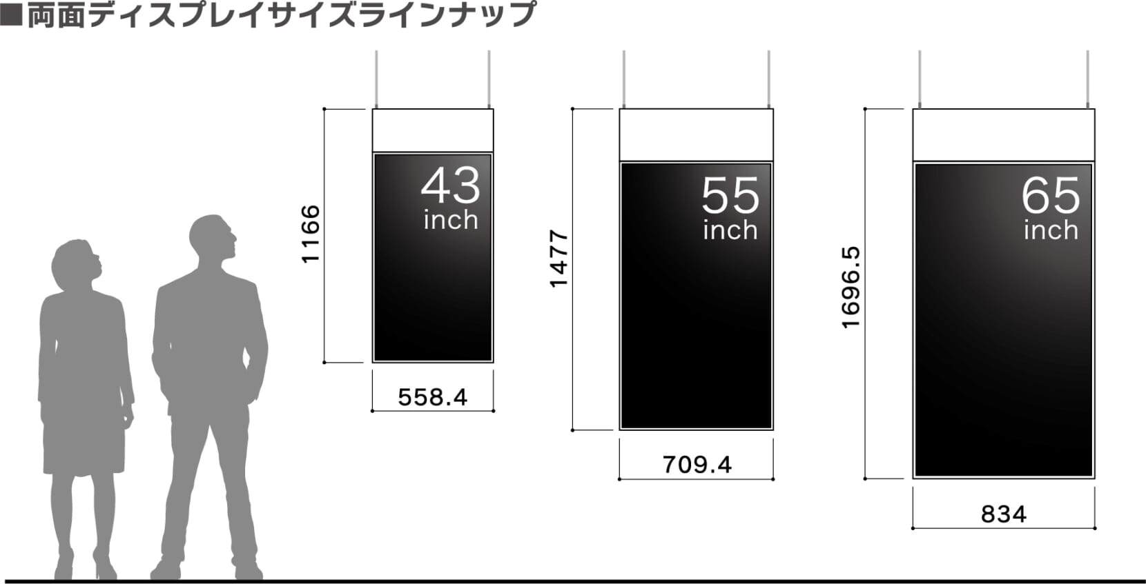 両面ディスプレイサイネージ